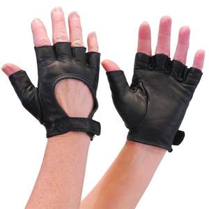 Guantes de Motociclista de Cuero Personalizados de Medio Dedo para Motociclistas Profesionales con Diseño de Logotipo Personalizado - Product Image 5