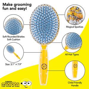 Brosse à cheveux douce pour enfants Minions personnalisable OEM/ODM, élégante et tendance, prix direct usine pour cheveux secs et mouillés - Product Image 3
