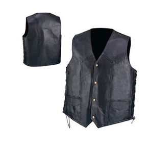 Chaleco/chaqueta de cuero de motorista para hombre, chaqueta/Chaleco de cuero de vaca suave estilo callejero en blanco - Product Image 4