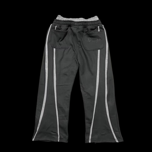 Joggers personnalisés pour hommes en pur coton, coupe régulière, respirants, avec cordon de serrage, brodés, jambe large, taille haute, style streetwear, poids moyen 340g - Product Image 3