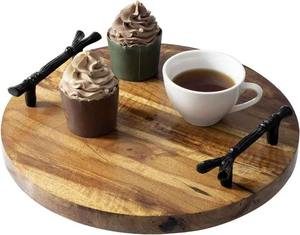 Wholesale High Quality Wooden Rectangle Shape Customizable Large Decorative Serving <b>Tray</b> for <b>Breakfast</b> Tea Dinner Coffee Salad - Product Image 1
