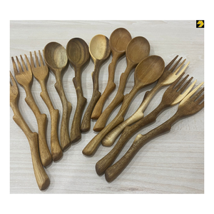 Cuchara para servir sopa de madera Cuchara Mango largo Material natural Producto hecho a mano Hecho en Vietnam - Product Image 1