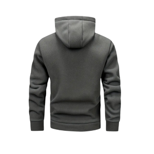 Sweat-shirt à capuche oversize pour homme avec fermeture éclair, broderie de logo personnalisé, style tendance, imprimé, automne - Product Image 4
