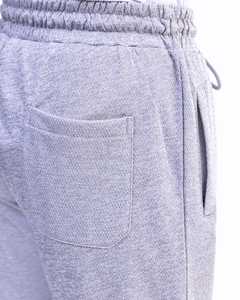 Pantalones Cortos Deportivos de Buena Calidad, con Logotipo Personalizado, para Entrenamiento, Lisos, Teñidos, Personalizados para Hombre, Color Gris con Ribete Negro y Bolsillo Trasero - Product Image 3