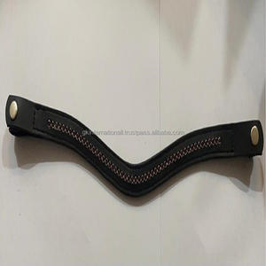 Boucles à pression personnalisées, bande de sourcil de cheval en cuir fait à la main avec cristaux ronds violets de marque, bande de sourcil bling - Product Image 4