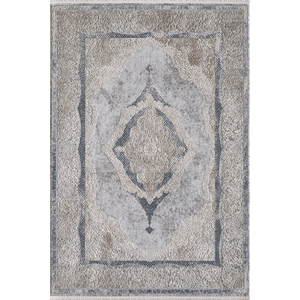 Alfombra Turca de Lujo Hecha a Máquina Borrego Azul Marino y Negro, Premium para Sala de Estar, del Fabricante de Gaziantep - Product Image 1