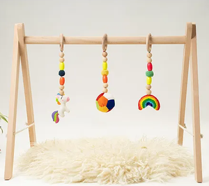 Ensemble de salle de sport en bois écologique Design moderne pour les activités des enfants dans la chambre et le salon Meubles de jeu en rotin pour bébé - Product Image 1