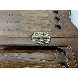 Jeu de société artisanal en bois 2 en 1 : Backgammon et Dames, Nardi, jeu de stratégie classique, divertissement familial, jeu de compétences - Product Image 5