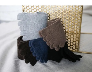 Autumn Winter 3 Pairs of <b>Thermal</b> Thick Wool <b>Socks</b> Solid Color 5 Finger Casual Male Gift Soft Warm Toes - Product Image 6