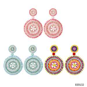 Customize <b>Name</b> Earrings Handmade Seed Bead Embroidery Rhinestone Beaded Jewelry Lightweight Flower Bridal Wedding Party Earring - Product Image 6