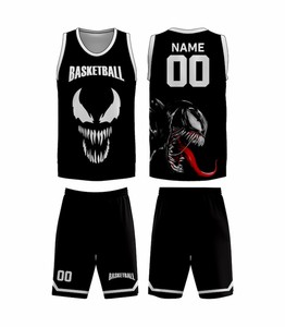 Uniforme de basket-ball noir pour hommes, uniforme de basket-ball à séchage rapide, maillot rétro professionnel, vêtements de basket-ball respirants pour adultes - Product Image 3