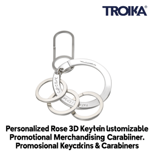 Llavero 3D Personalizado con Forma de Rosa, Mosquetón Promocional Personalizable - Product Image 2