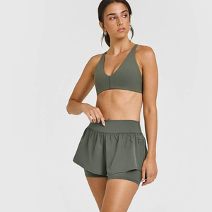 Shorts de sport personnalisés les plus vendus avec poches, nouveau design, taille haute, respirants, pour femmes - Product Image 3