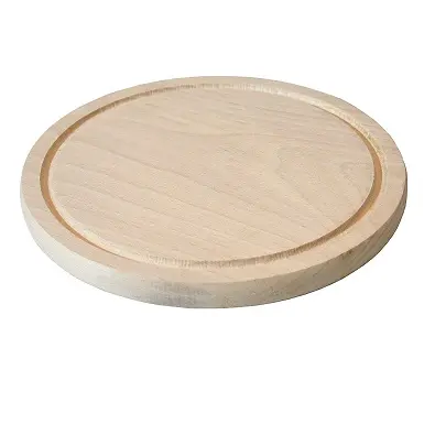 Kesme doğrama tahtası mutfak yuvarlak şekil bambu ahşap sebze ve meyve doğrama tahtası restoran kullanımı için