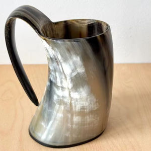 High Quality Natural Buffalo Horn <b>Mug</b> with Handle Modern Design Eco-Friendly Thermal Insulation for <b>Beer</b> Wine Mead & Ale - Product Image 6