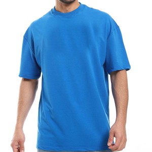 T-shirt imprimé ample pour homme en tissu tissé 100 % coton épais 180 g/m², style urbain anti-UV 2026 - Product Image 5