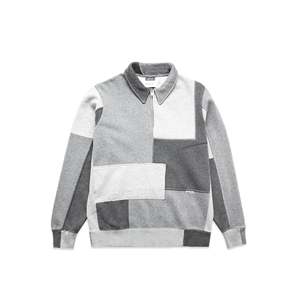 Veste en tricot patchwork à demi-zip Dune [F19101-01405] - Product Image 1