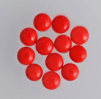 Magnifique cabochon synthétique en forme de corail rouge, pierre précieuse polie, taillée à la machine par une technologie de pointe, pour la fabrication de bijoux, pierre de naissance de mai, pour bagues