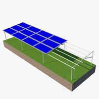 Structures de carport durables en acier galvanisé à chaud/alliage d'aluminium pour panneaux solaires, montages sur toit ou sur poteaux pour applications solaires utilitaires