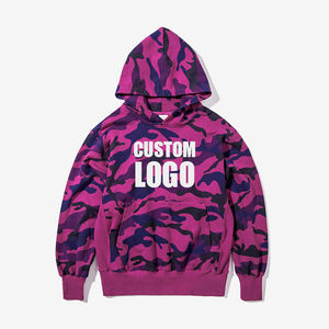 Sudadera con cremallera personalizada Sudadera con capucha de peso pesado Unisex 400 Gsm Color personalizado Camo Camuflaje Cara completa Sudadera con cremallera - Product Image 4