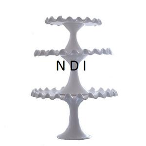 Support à gâteau décoratif rond pour mariage et fêtes, finition blanc poudré, forme personnalisée, pour usage domestique et hôtelier - Vente flash - Product Image 1