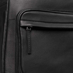 Genuine Leather Anti-Theft Work <b>Backpack</b> Lady Fashionable <b>Waterproof</b> Two-Way Zipper Closure Portable Arcuate Shoulder Strap 0.01 - Product Image 2