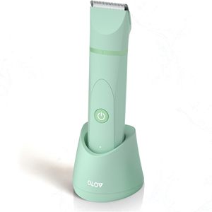Recortadora de vello corporal eléctrica con carga USB para mujer, cabezales de cuchillas de cerámica reemplazables, recortadora de bikini, afeitadora facial, base de carga USB - Product Image 2
