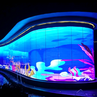 Écran LED transparent 3D de 6 m de hauteur, affichage LED holographique pour centre commercial et vitrines, mur LED transparent
