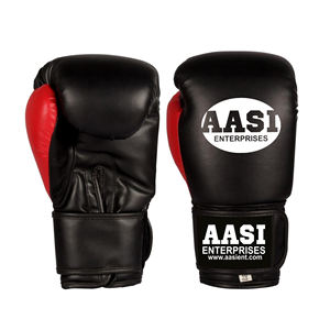 Gants de boxe en cuir mat noir mat, respirants, avec couleurs personnalisables (bleu/orange), 10 oz, gants de boxe de club - Product Image 3