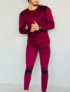 Tenue de sport moderne pour hommes, ensemble attrayant de couleur marron et noir, vêtements de sport élégants et performants, survêtement par Ako - Product Image 3