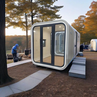 Cabane Apple de 20 pieds, maison d'hôtes préfabriquée, unité de logement moderne et portable pour les projets de villégiature en bord de lac et de location de vacances