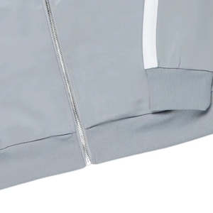 Alta calidad Vintage Streetwear LOGO personalizado chándal hombres mujeres pantalones con cremallera chaqueta conjunto - Product Image 4