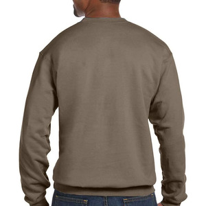 สเวตเตอร์คอกลมแขนยาวสำหรับผู้ชายและผู้หญิงเสื้อสเวตเตอร์แบบสวมหัวผ้าฝ้ายผสมสีพื้นสำหรับผู้ชาย - Product Image 6