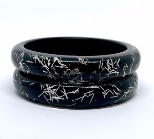 Ensemble de bracelets en résine céramique bleu et blanc de qualité supérieure 2026 – Bijoux de mode unisexe élégants et uniques pour femme, parfaits pour les fêtes - Product Image 5