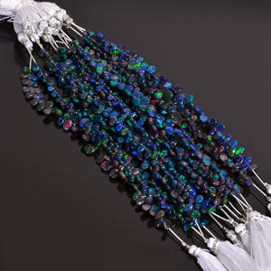 ลูกปัดโอปอล, ลูกปัดโอปอลสีดำเอธิโอเปีย, ลูกปัดโอปอลไฟฉูดฉาด, ลูกปัดพลอยโอปอล, ลูกปัดโอปอลสีดำสำหรับเครื่องประดับ - Product Image 1