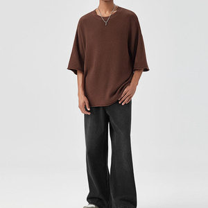 T-shirt surdimensionné Boxy pour homme Unisexe Plus Size Blank Design Heavy Weight 100% Cotton Drop Shoulder High Quality - Product Image 5