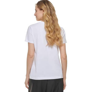 เสื้อยืดลำลองสำหรับผู้หญิงเสื้อยืดลายกราฟิกคอกลมเสื้อกีฬาแฟชั่นออกแบบได้เองเสื้อยืดสำหรับออกกำลังกายฤดูร้อนมีโลโก้ - Product Image 6