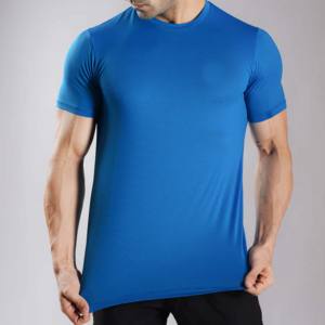 Vente en gros T-shirt uni en coton pour hommes imprimé sur mesure Gym Fitness Sports Active Wear T-shirts pour garçons - Product Image 4