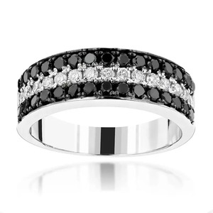 Anillo de diamante de moissanita blanca y negra de Plata de Ley 925, regalo personalizado para colgante de diamante, otras joyas - Product Image 3