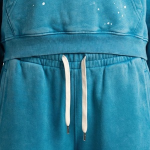 Conjunto Deportivo de 2 Piezas para Mujer, Sudadera con Capucha y Pantalones Deportivos de Pierna Ancha con Bolsillos Laterales, Estilo Casual, Suave, para Gimnasio y Actividades - Product Image 5