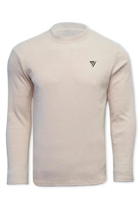 Sweat-shirt chaud pour homme, mode décontractée, design minimal, couleur unie, coupe classique, col rond - Product Image 4