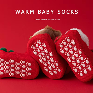 <span class=keywords><strong>Nouveau</strong></span>-<span class=keywords><strong>né</strong></span> coton hiver automne chaussettes infantile noël père noël éponge chaud pantoufles respirant enfants chaussettes 0-3 ans <span class=keywords><strong>pour</strong></span> garçons - Product Image 3
