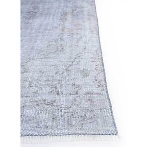 Tapis vintage gris et noir en laine, noué à la main, abstrait, pour salon, couloir, forme rectangulaire, techniques de tressage, Pae-652 - Product Image 4