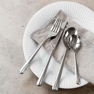 Vaisselle forgée à la main résistante Poignées nouées Ensemble de couverts en métal Couverts Argent fini pour la maison Hôtel et restaurants Utilisation - Product Image 2