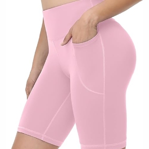 premium quality Best selling Women Yoga Shorts OEM <b>leggings</b>, Seamless, High Waist shorts <b>with</b> <b>pockets</b> - Product Image 4