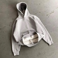 Sweat à capuche surdimensionné de qualité supérieure du fabricant, 500 g/m², 100 % coton, vierge, pour homme, streetwear, double couche