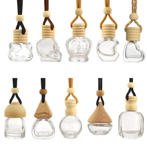 Bán Buôn 5Ml 10Ml Frosted Glass Xe Làm Mát Không Khí Treo Khuếch Tán Hương Thơm Với Gỗ Cap Trang Trí Nội Thất Chai Nước Hoa 3Ml 8Ml 15Ml - Product Image 4