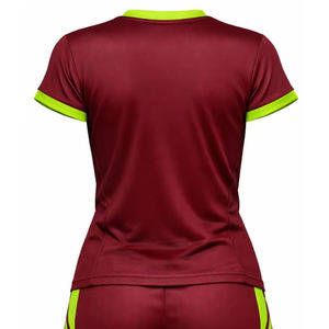 ชุดวอลเลย์บอลพิมพ์ลายดิจิทัลสีแดง สำหรับฝึกซ้อม รับสกรีนโลโก้ ราคาถูก ชุดยูนิฟอร์มวอลเลย์บอล 100% โพลีเอสเตอร์ - Product Image 4