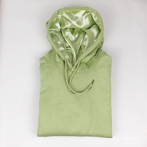 Sudadera con Capucha forrada de satén clásica personalizada del fabricante, sudadera térmica de algodón con bordado desgastado lavado con ácido vintage en blanco - Product Image 2