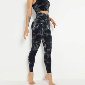 Women's Solid Plus Size Yoga Set with Belt-Seamless Breathable High Elastic Gym Bra and <b>Leggings</b> - Product Image 3